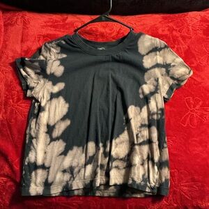 Rue21 Black and White Tie-Dye Tee